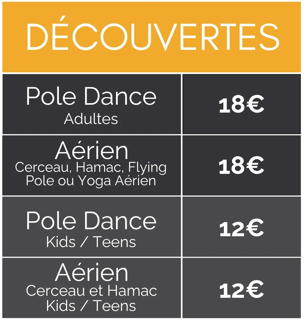 Les offres découvertes chez Artistic Pole